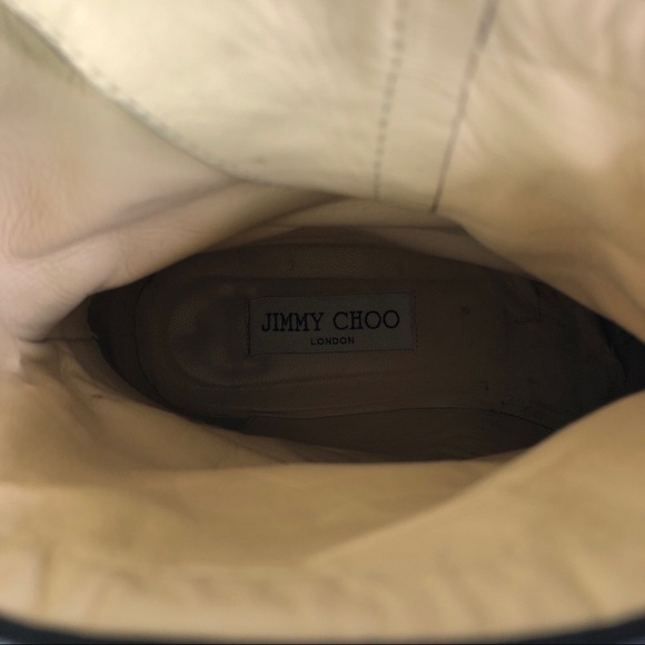 Jimmy Choo Youth Black Leather Biker Boots - Picture 10 of 11